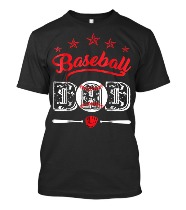 Baseball Dad Stars And Bats T-Shirt