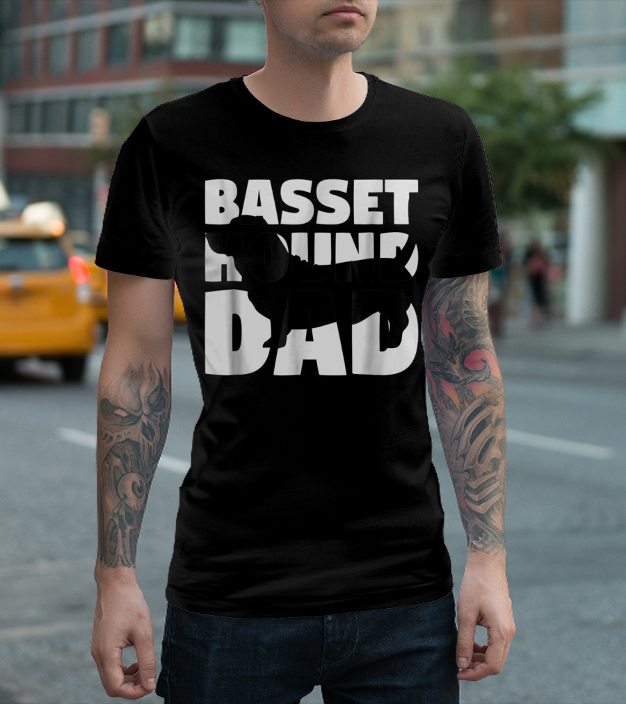 Basset Hound Dad Basset Hound Father Dog Dad T-Shirt