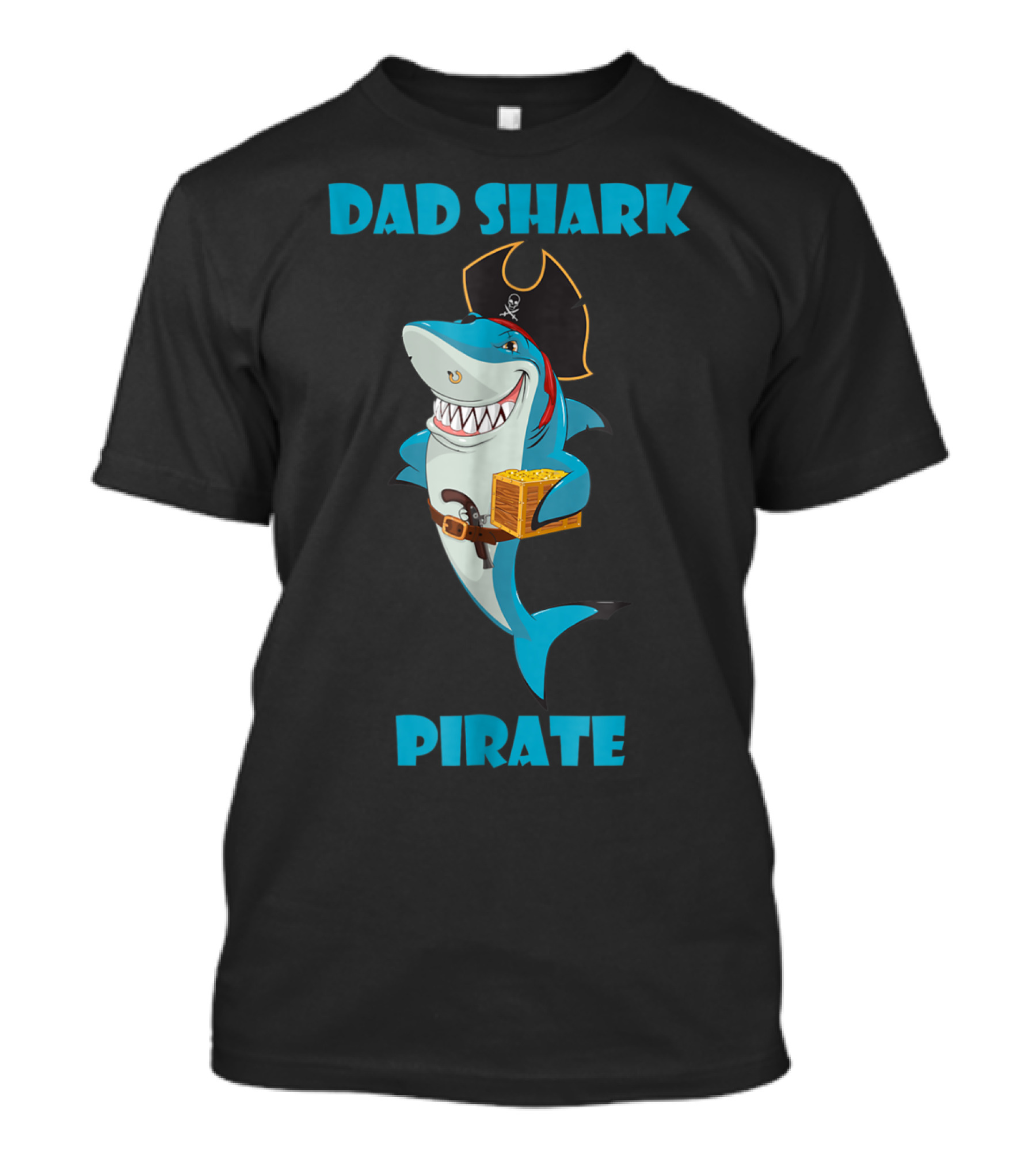 Dad Shark Pirate Halloween Matching Family 86 T-Shirt