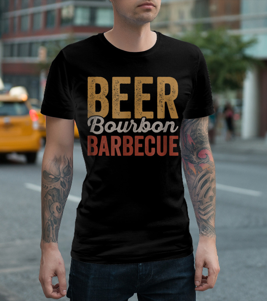 Beer Bourbon Barbecue for Backyard Grilling Dad33 T-Shirt