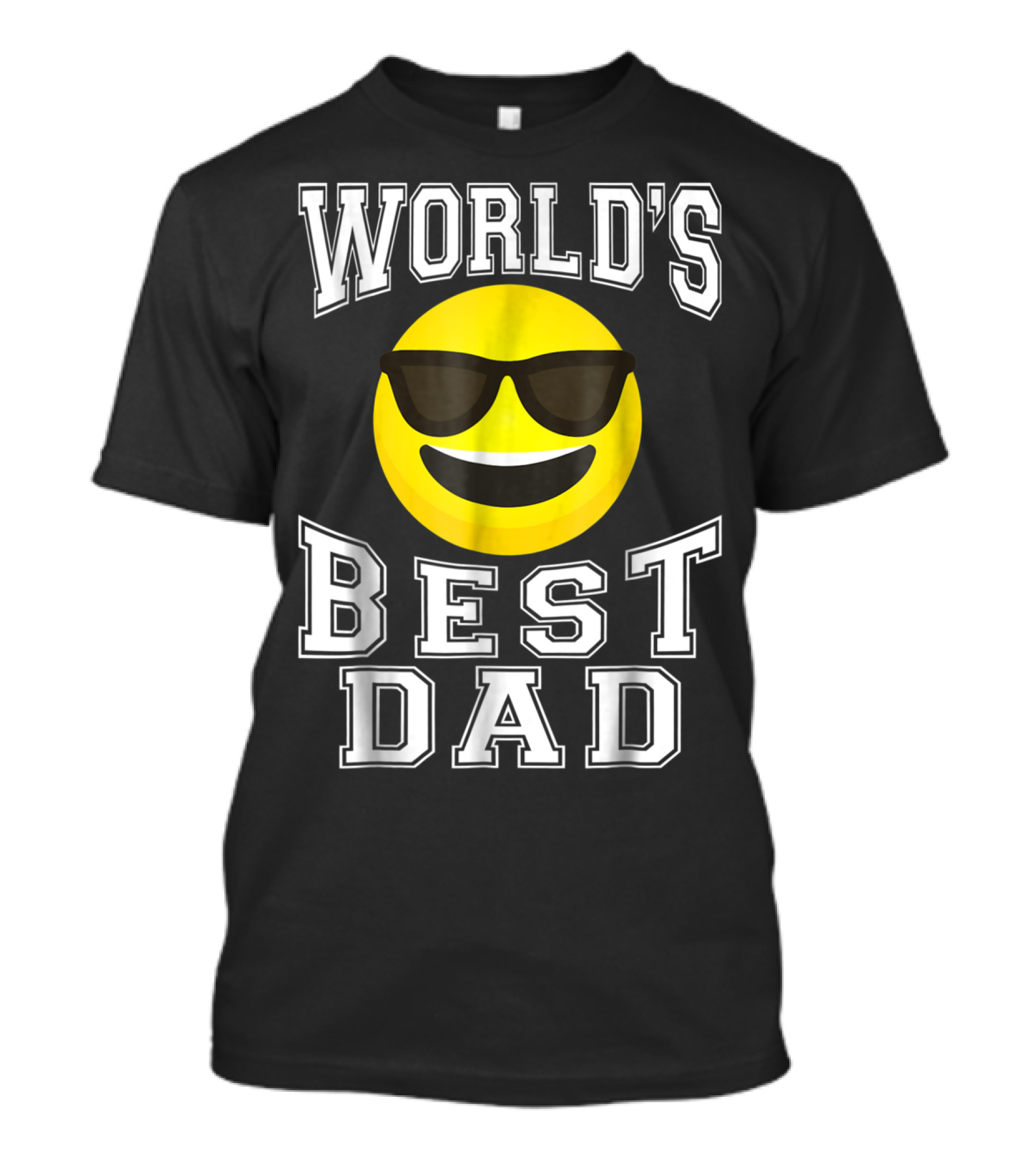 World's Best Dad Cool Emoticon T-Shirt