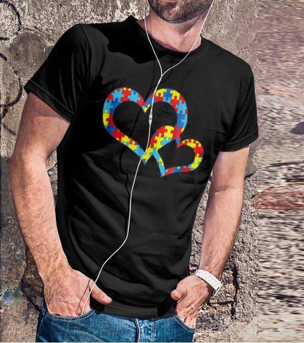 Autism Awareness Puzzle Heart Family Connection T-Shirt