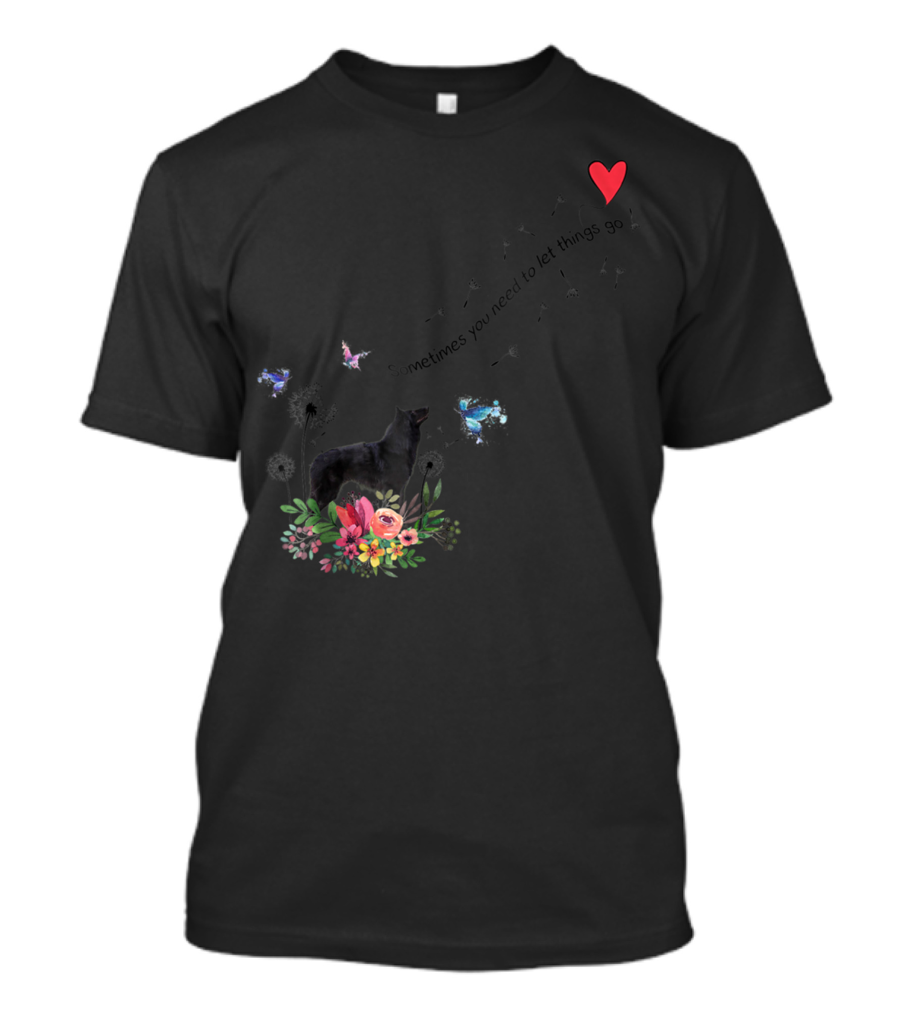 Belgian Sheepdog Kids80 Sometimes You Need To Let Things Go T-Shirt