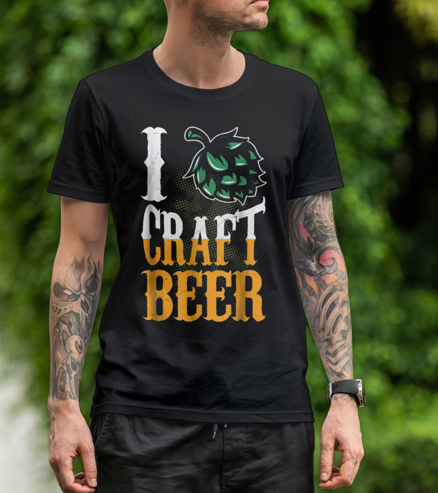 Brew Dad I Craft Beer I Love Craft Beer Hops T-Shirt