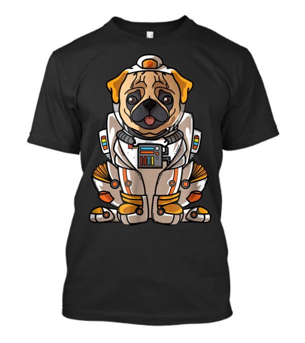 Christmas Space Pug Suit Astronaut Dog Owner T-Shirt