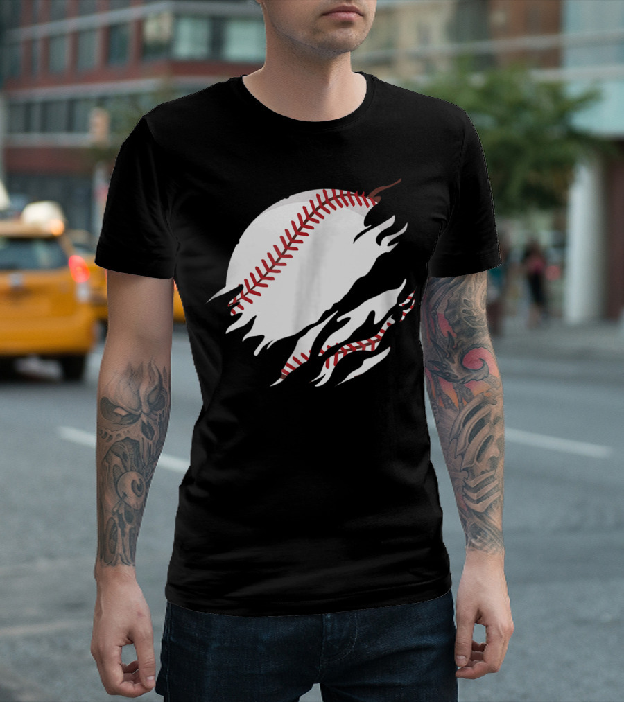 Baseball In Me Basketball Inside Me TSh36 Baseball Tears T-Shirt