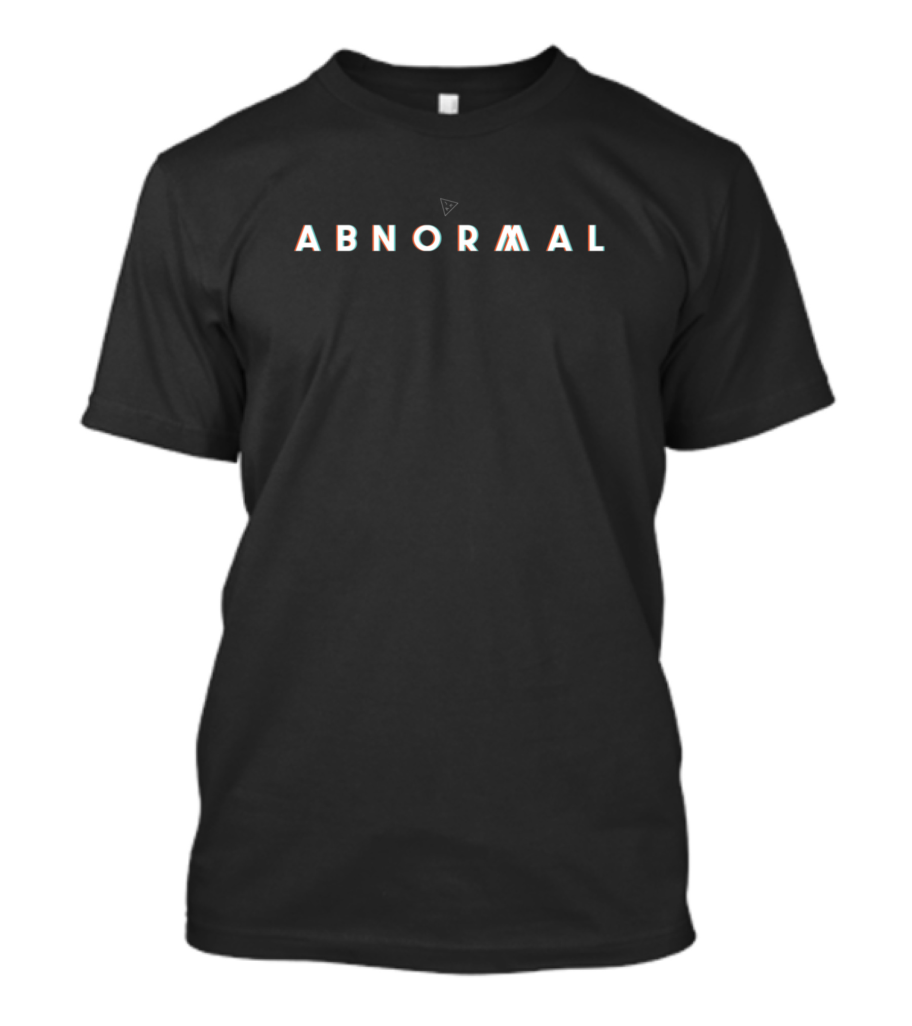 ABNORMAL Bold White 1016394 Geometric Typography T-Shirt