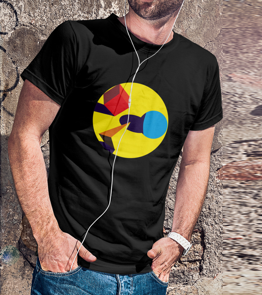 Bauhausian Forms Abstract Geometry 704928 Yellow Circle T-Shirt