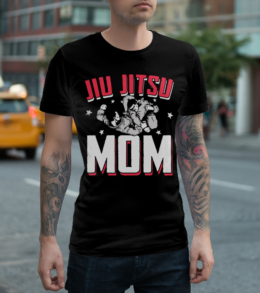 Jiu Jitsu Mom Stars Martial Arts Player T-Shirt