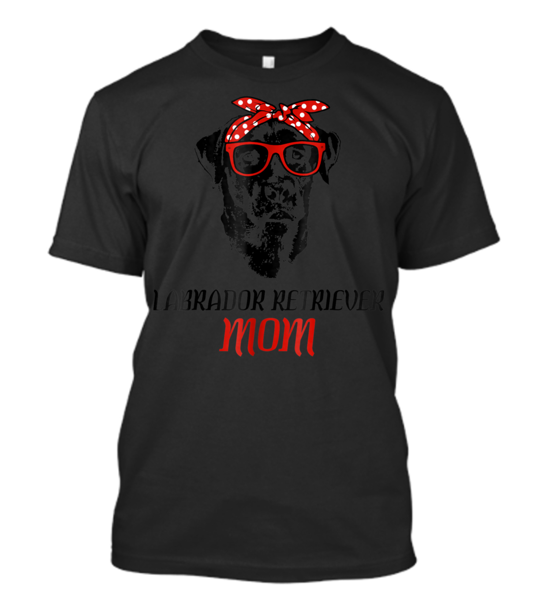 LABRADOR RETRIEVER MOM Dog Lover Retro Glasses Bandana T-Shirt