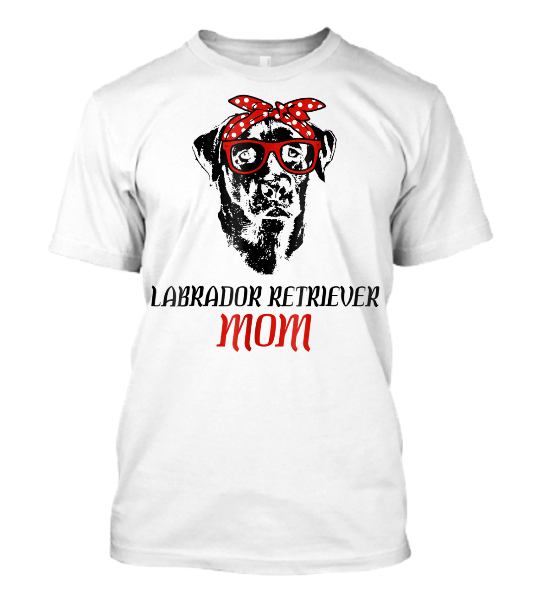 LABRADOR RETRIEVER MOM Dog Lover Retro Glasses Bandana T-Shirt