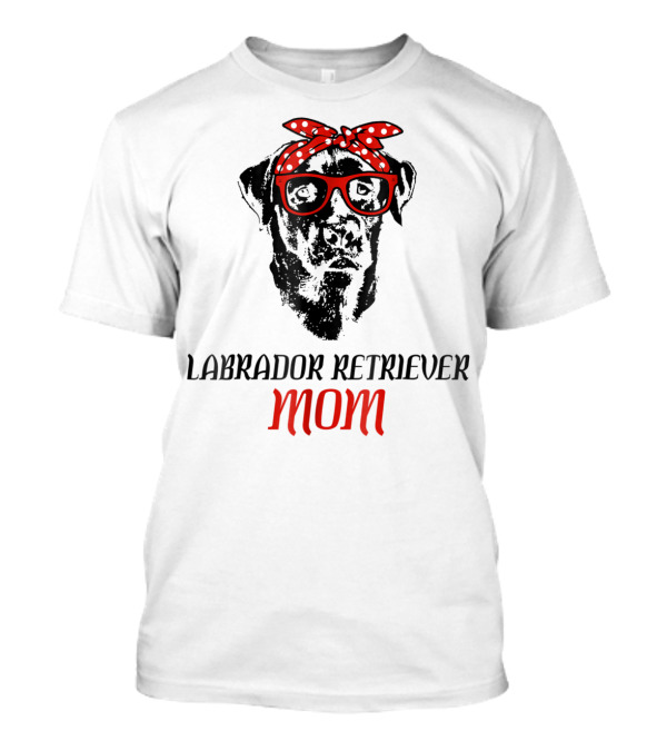 LABRADOR RETRIEVER MOM Dog Lover Retro Glasses Bandana T-Shirt