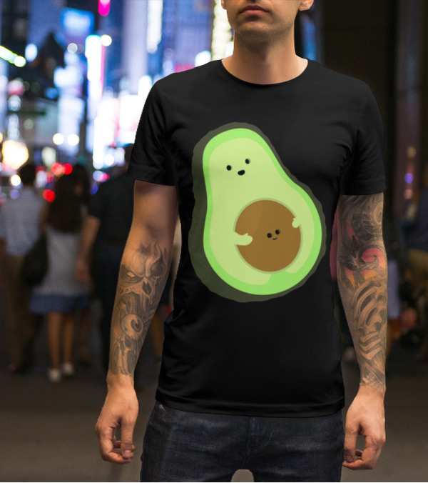 Cute LOL Avocado Pregnant Mom With Baby Seed T-Shirt