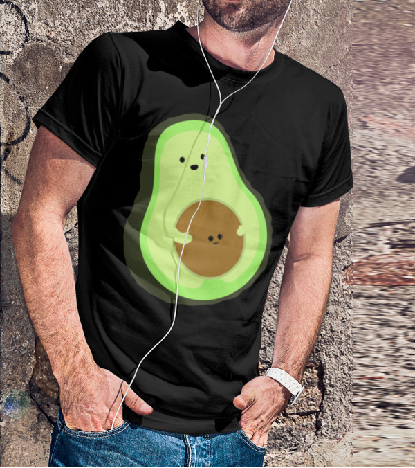 Cute LOL Avocado Pregnant Mom With Baby Seed T-Shirt