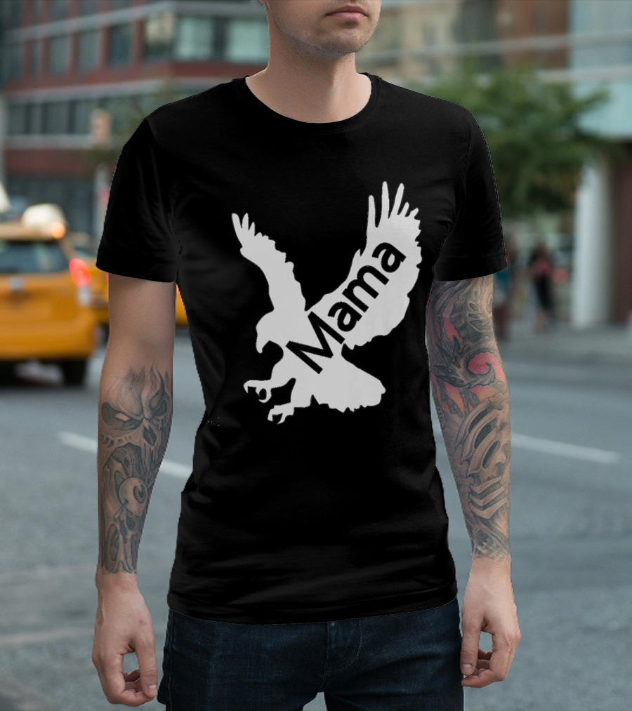 Mama Hawk Eagle Protective Mom Dark T-Shirt