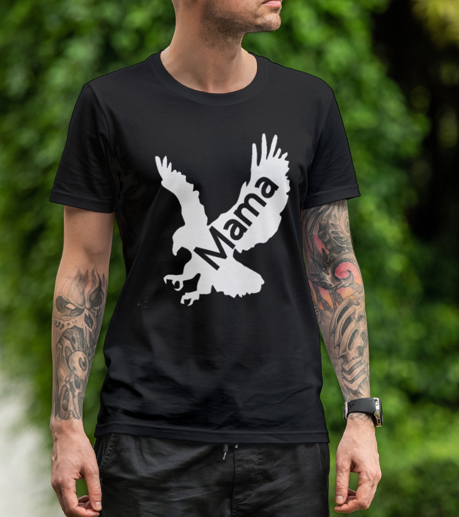 Mama Hawk Eagle Protective Mom Dark T-Shirt