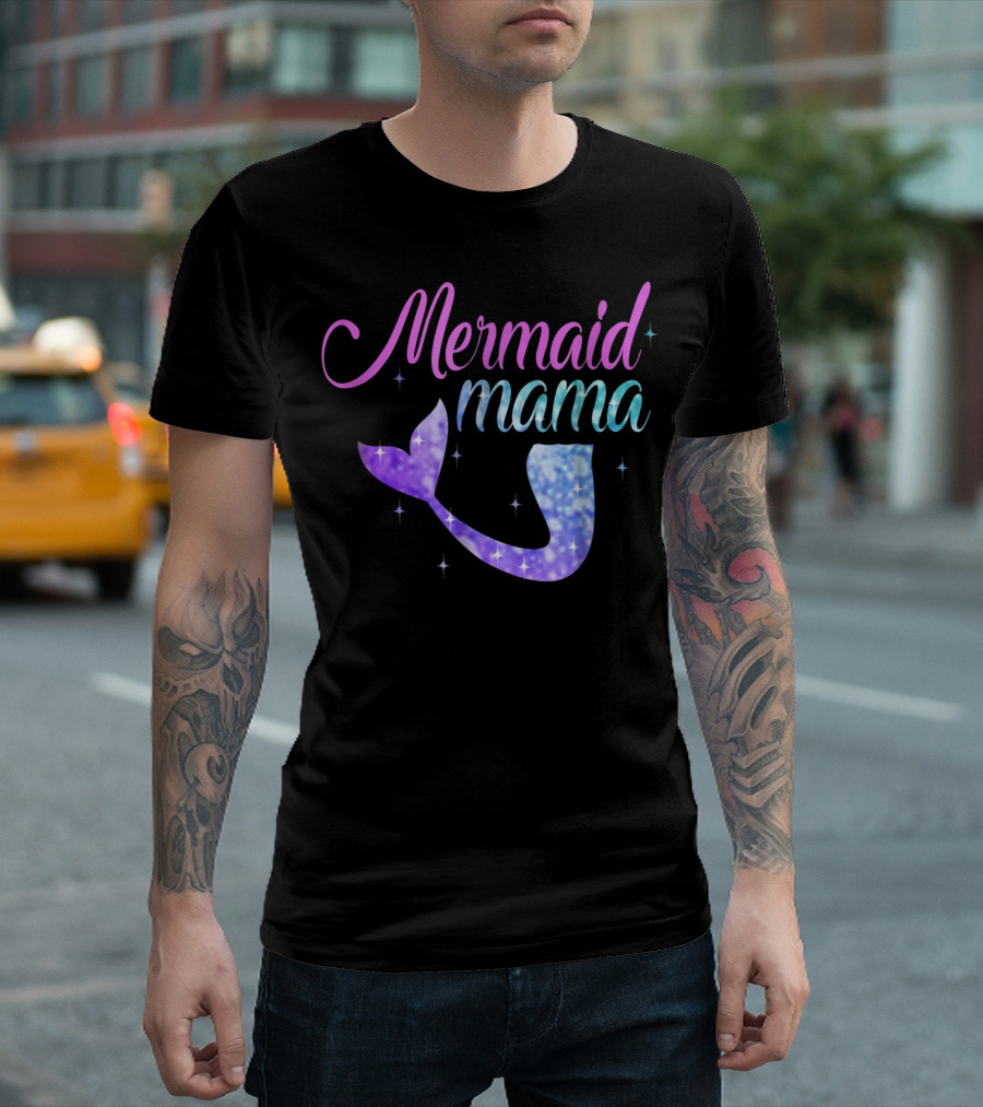Mermaid Mama Sparkling Tail T-Shirt