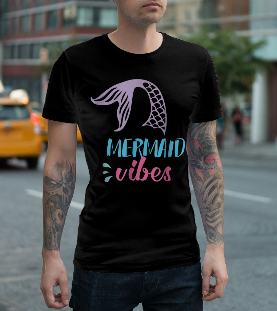 Mermaid Vibes Mermaid Tail Mom Daughter Matching Sea Magic T-Shirt