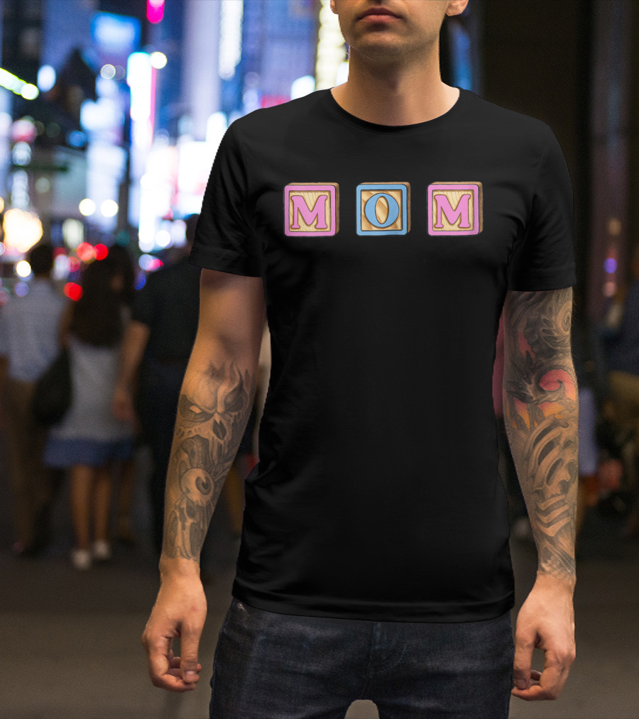 Mom Mother Mommie Blocks Words We Treasure For Life23 T-Shirt
