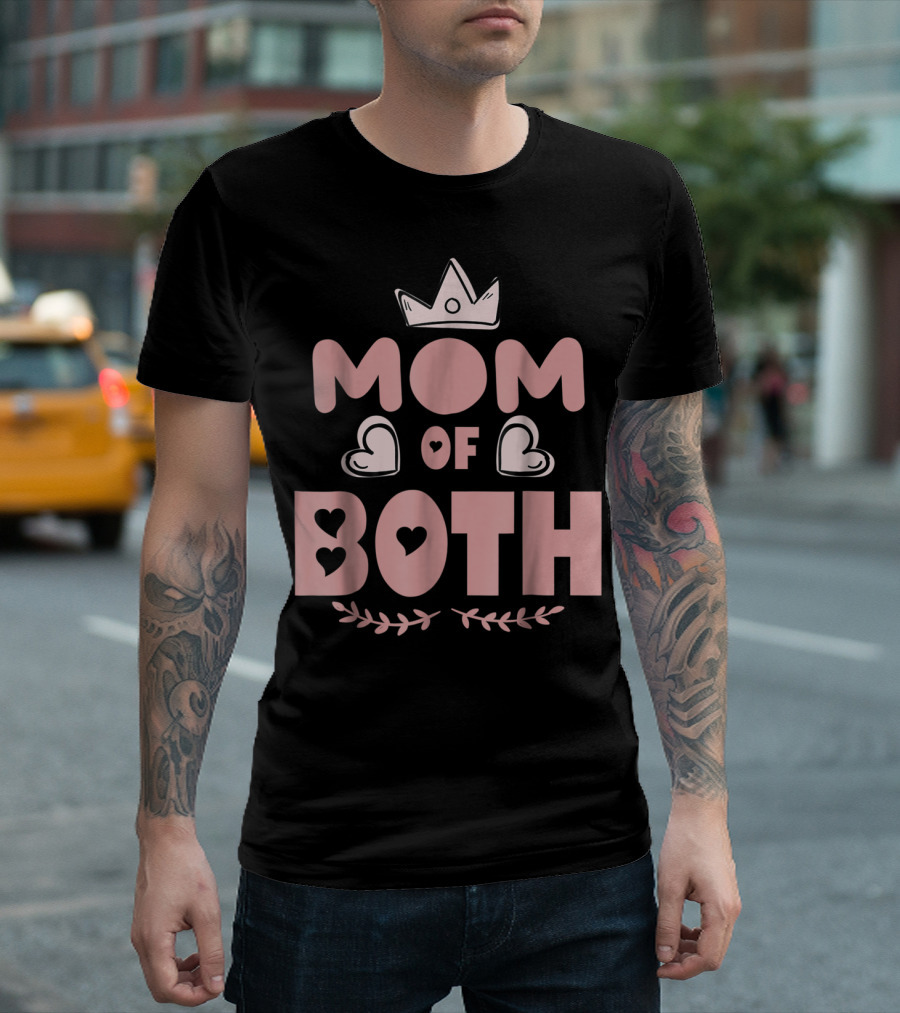 Mom Of Both Heart And Crown T-Shirt
