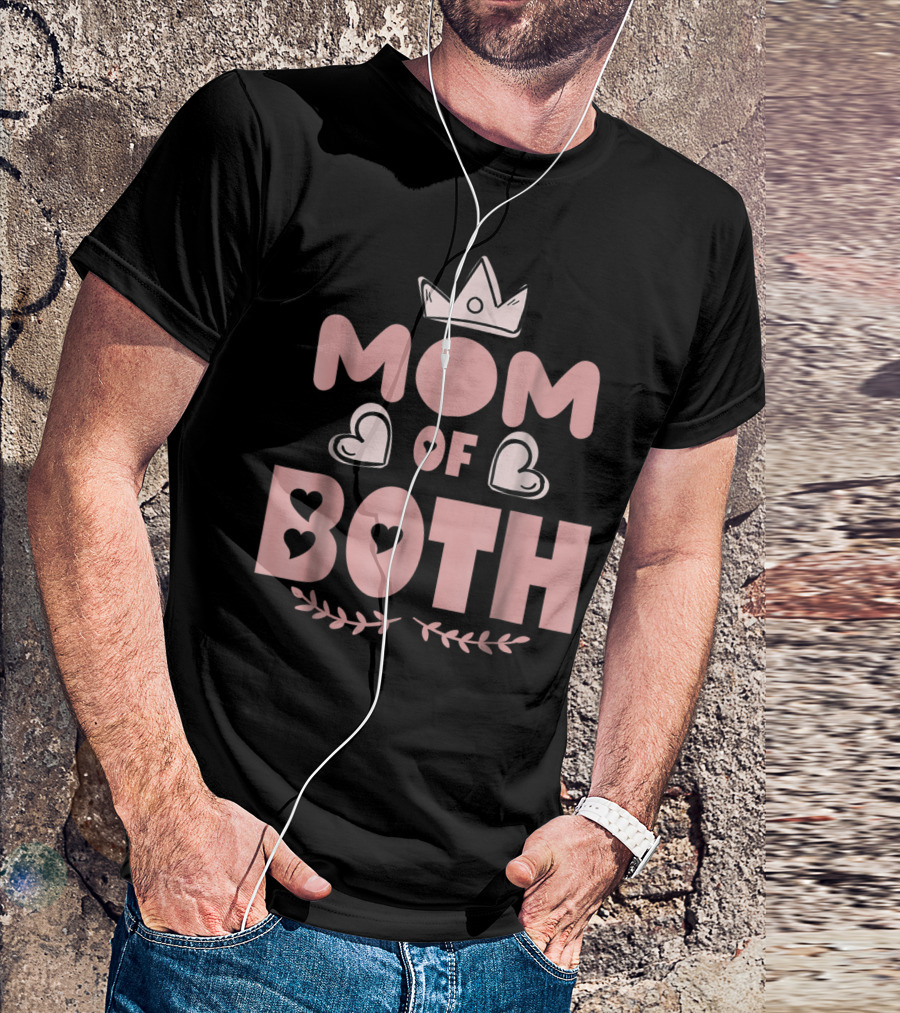 Mom Of Both Heart And Crown T-Shirt