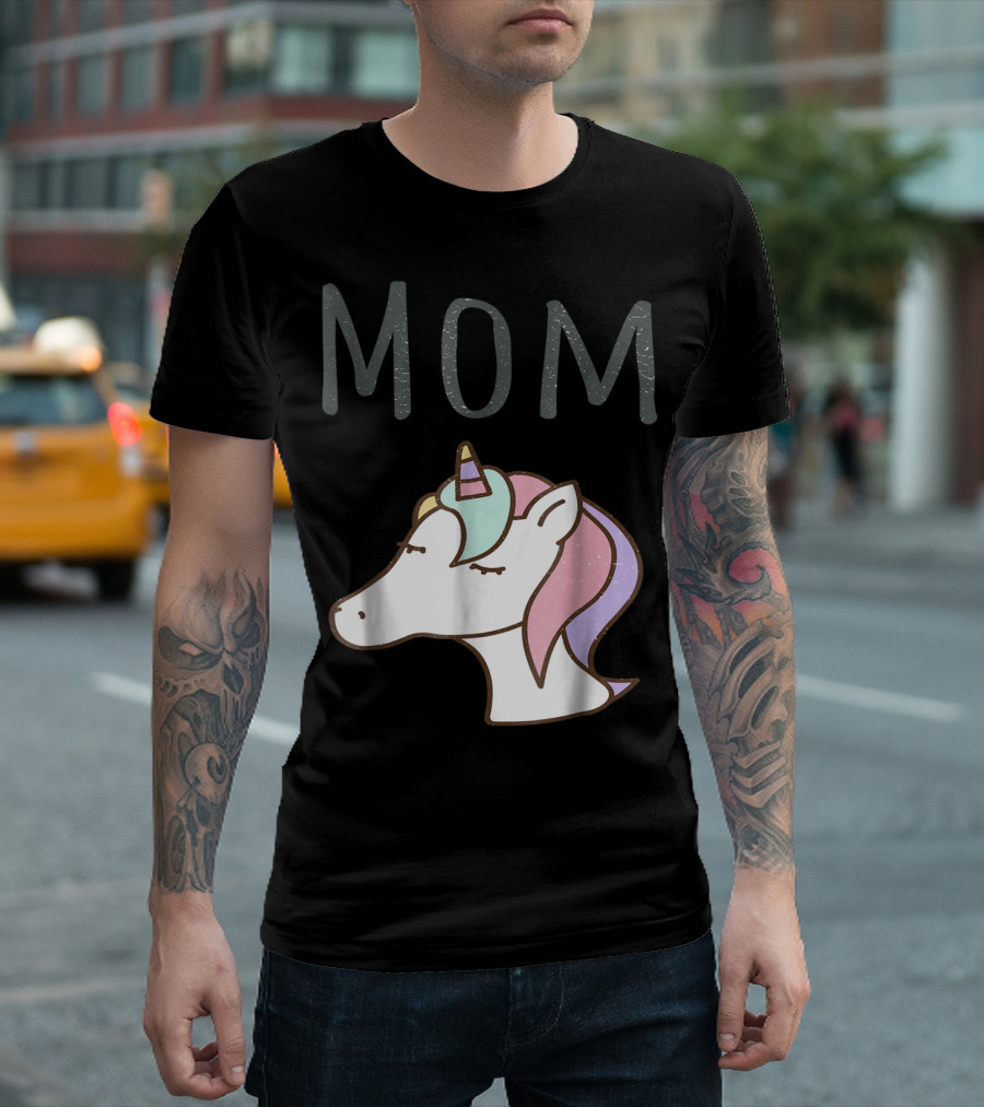 Mom Unicorn Funny Pregnancy Mommy Mothers T-Shirt