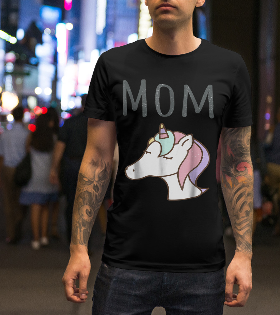 Mom Unicorn Funny Pregnancy Mommy Mothers T-Shirt