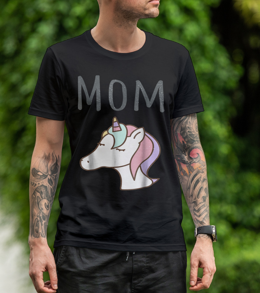 Mom Unicorn Funny Pregnancy Mommy Mothers T-Shirt
