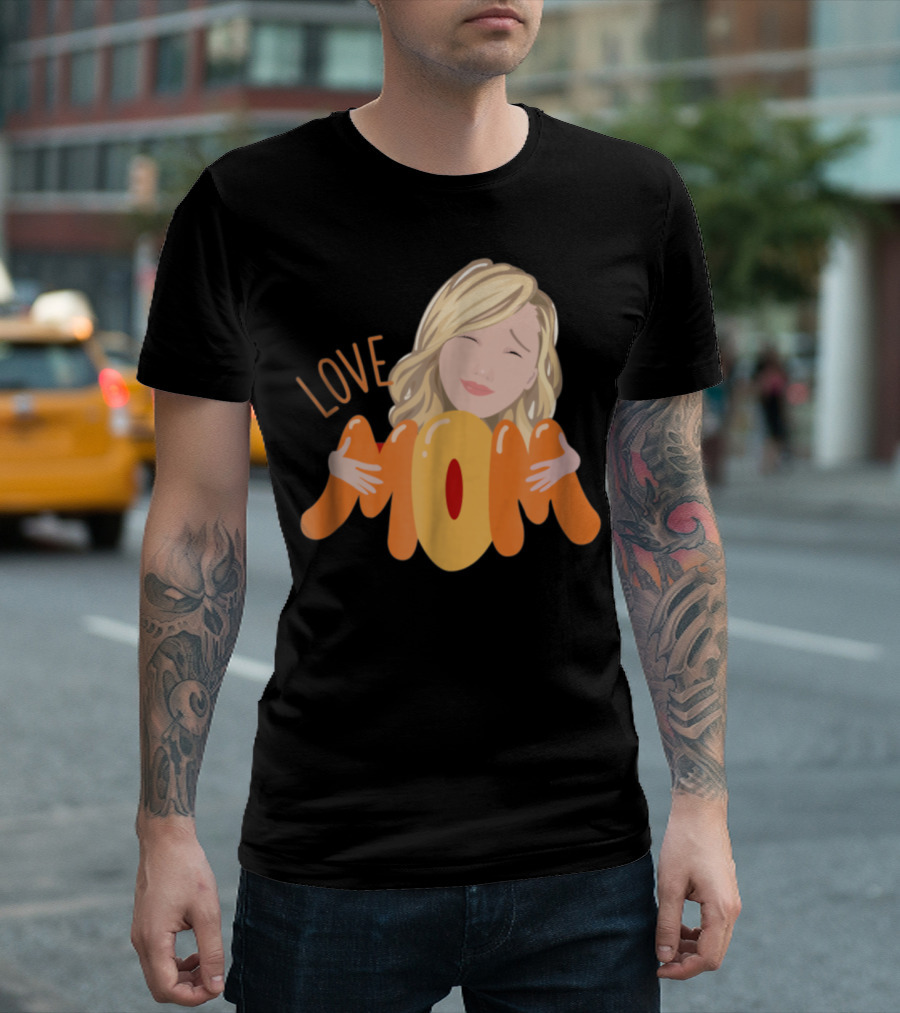 LOVE MOM Mothers Day Custom Personalized Selfie Emoji T-Shirt