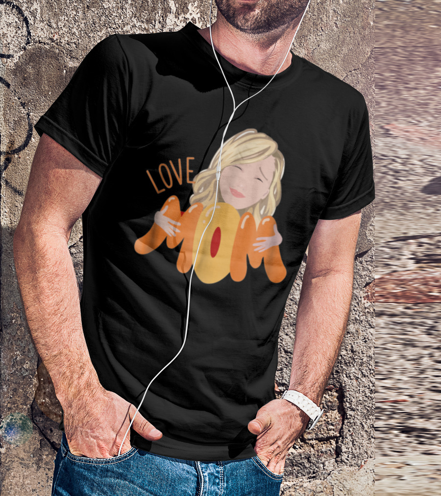 LOVE MOM Mothers Day Custom Personalized Selfie Emoji T-Shirt