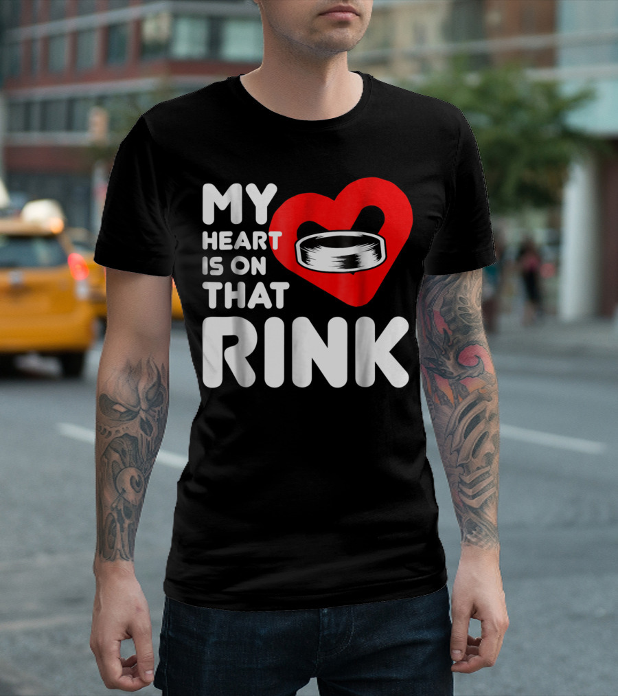 My Heart Is On That Rink Hockey Wife League T-Shirt