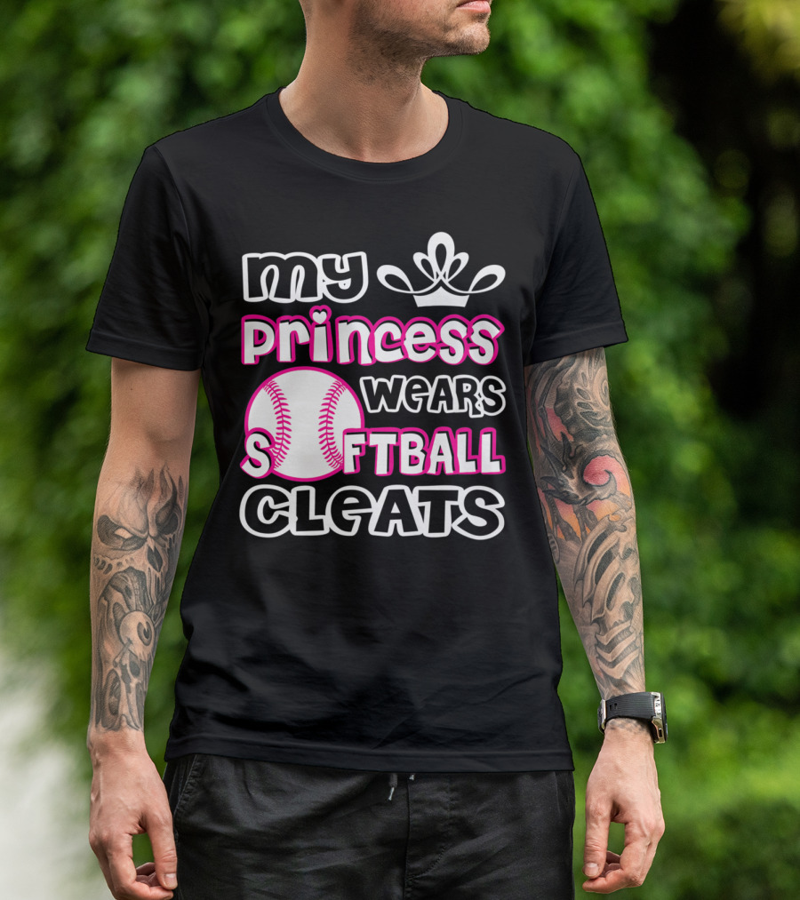 My Princess Wears Softball Cleats T-Shirt