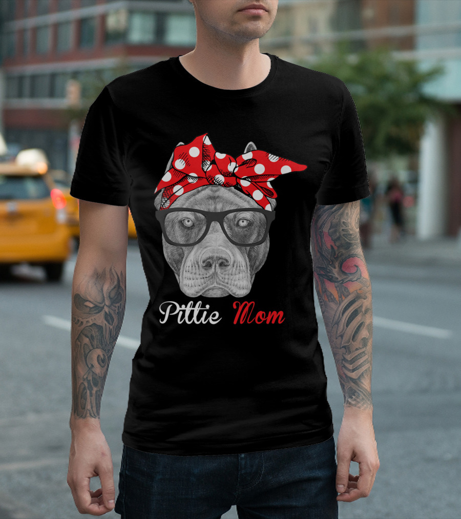 Pittie Mom Pitbull Dog Lovers Mothers Day T-Shirt