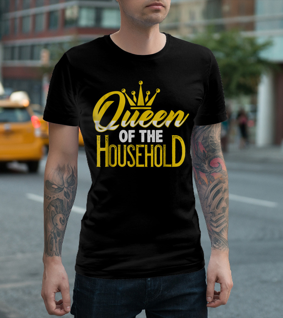 Queen of the Household Funny Mom Life Soccer T-Shirt