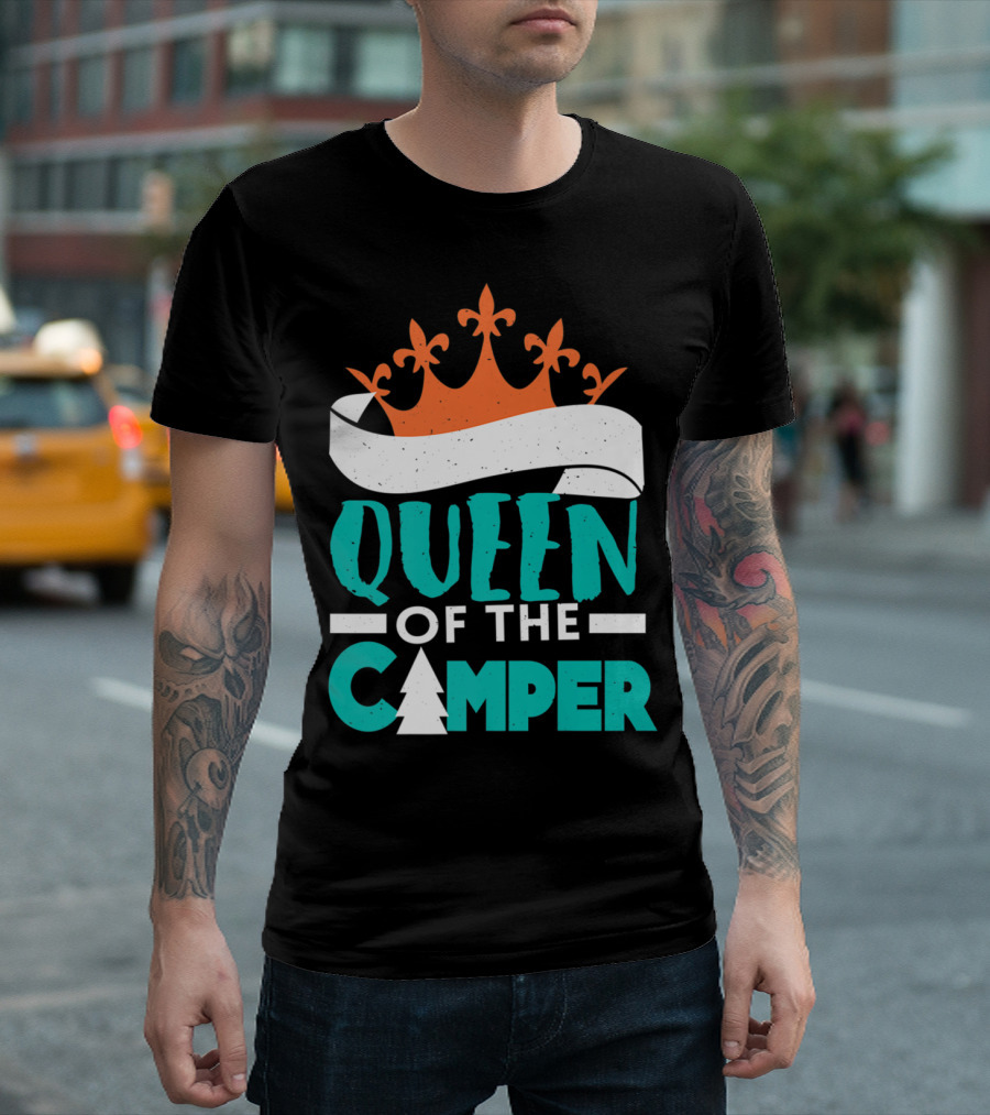QUEEN OF THE CAMPER RV CROWN TREE T-Shirt