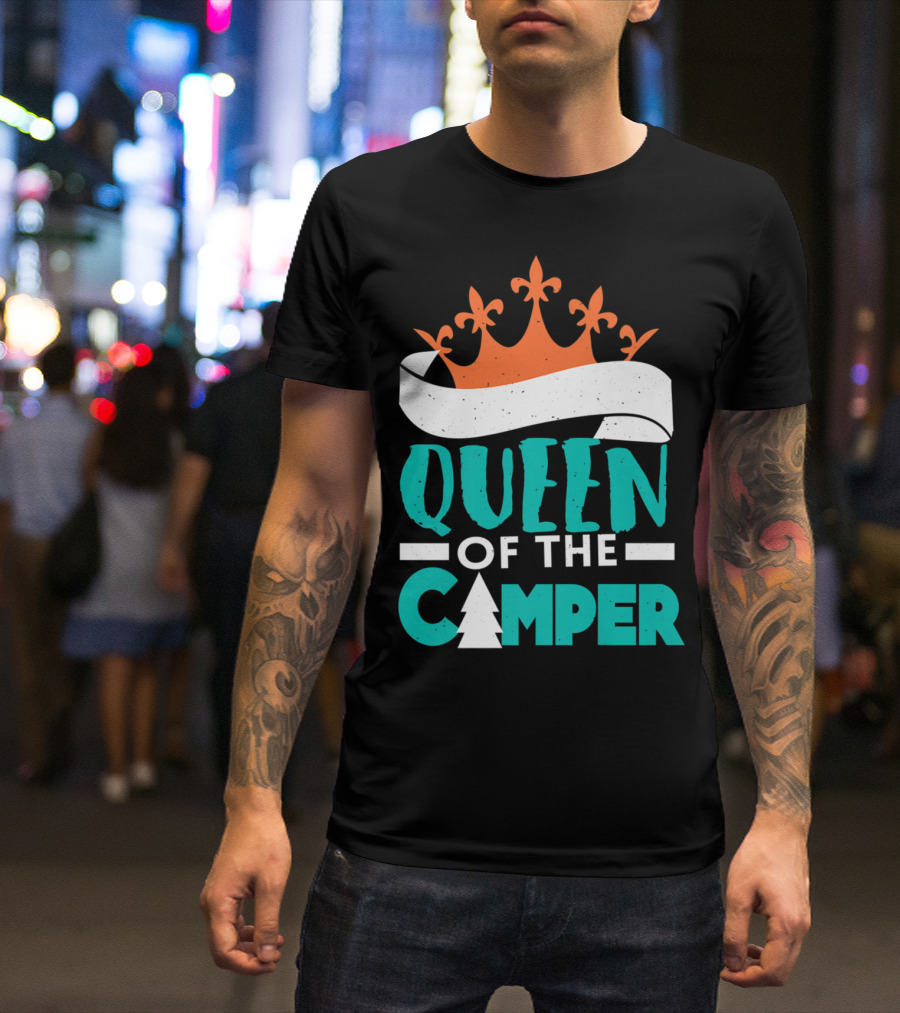 QUEEN OF THE CAMPER RV CROWN TREE T-Shirt