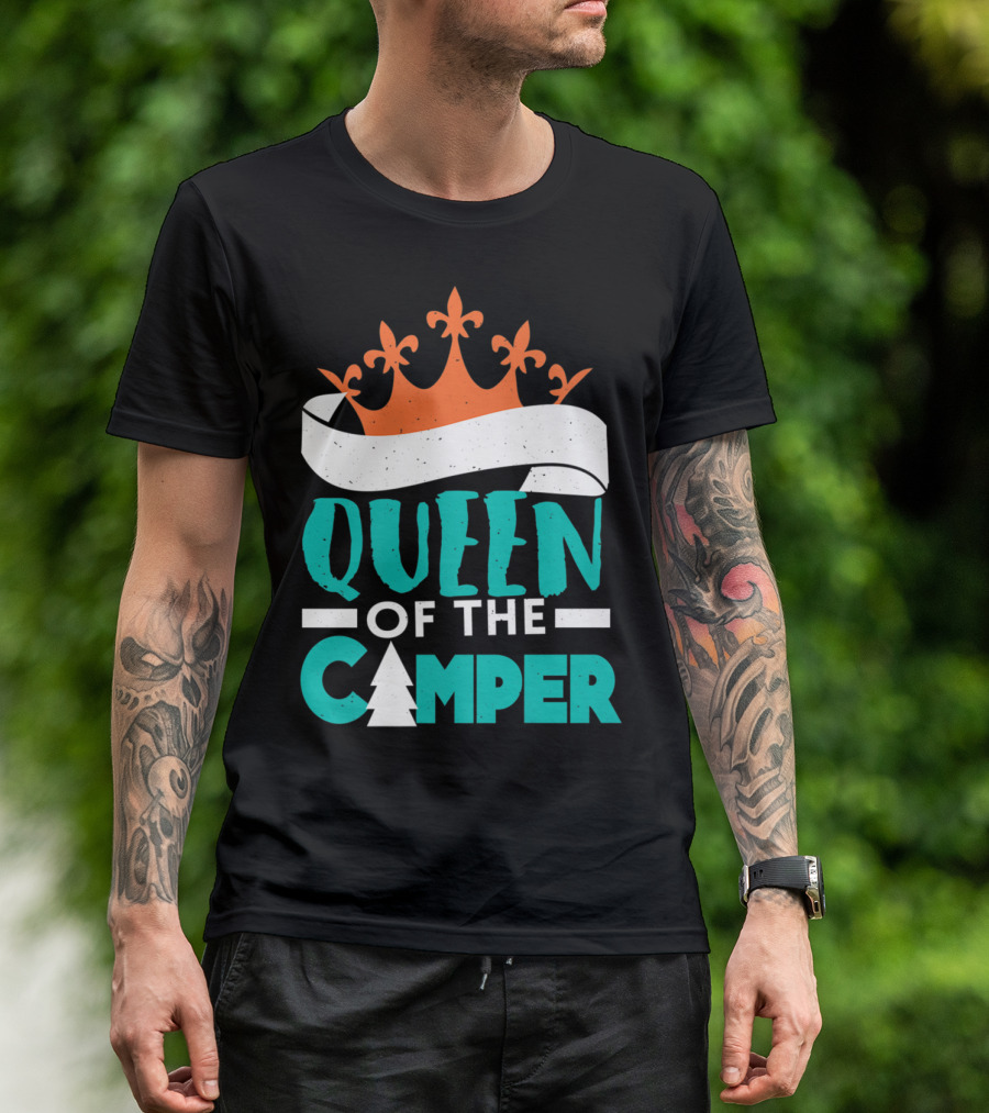 QUEEN OF THE CAMPER RV CROWN TREE T-Shirt