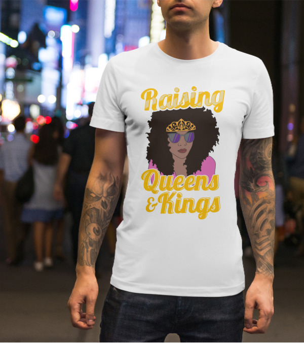 Raising Queens And Kings Afro Mama Tiara Sunglasses T-Shirt
