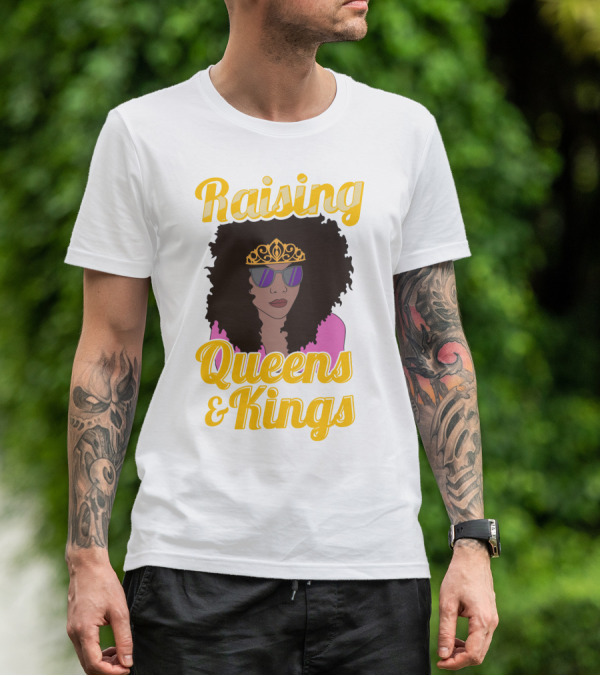 Raising Queens And Kings Afro Mama Tiara Sunglasses T-Shirt