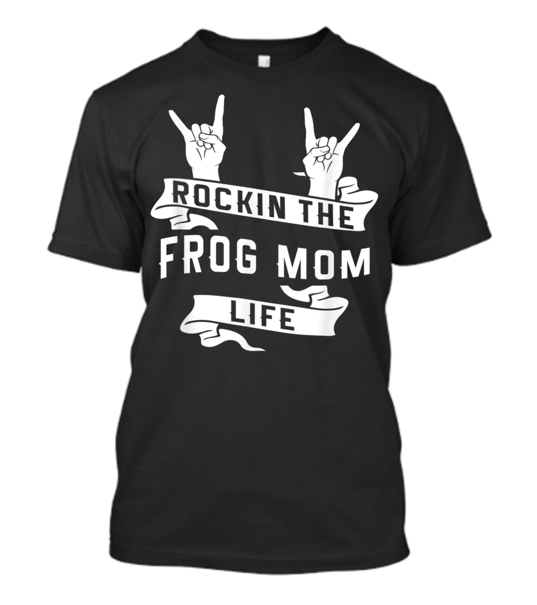 Rockin The Frog Mom Life Hand Gesture T-Shirt