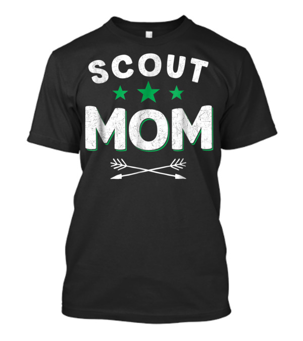 Scout Mom With Stars And Arrows Camping Scouting T-Shirt