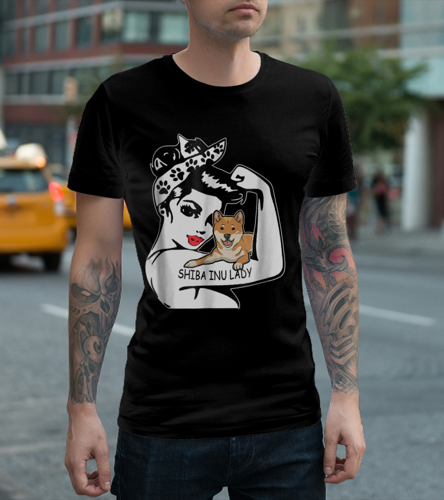 Shiba Inu Lady Strong Mom Birthday Funny T-Shirt
