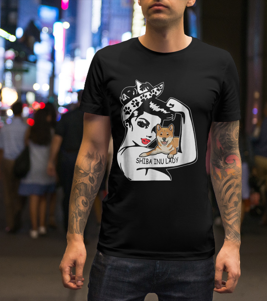 Shiba Inu Lady Strong Mom Birthday Funny T-Shirt