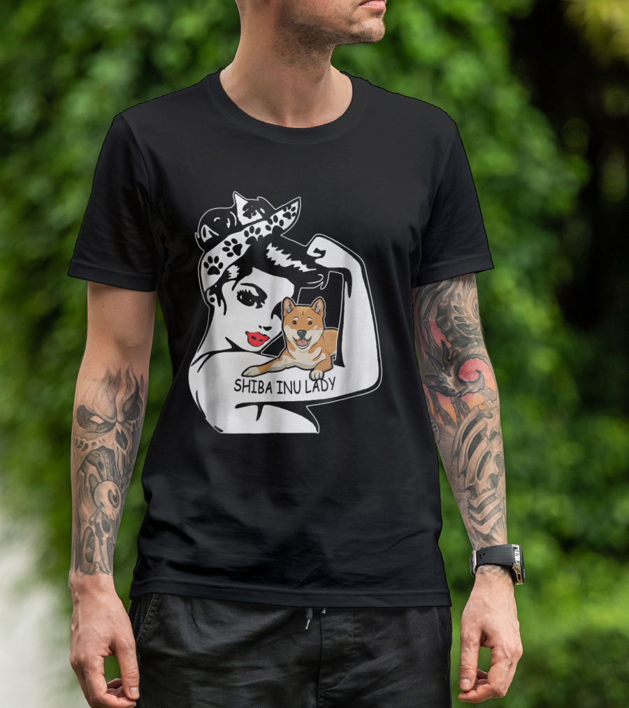 Shiba Inu Lady Strong Mom Birthday Funny T-Shirt