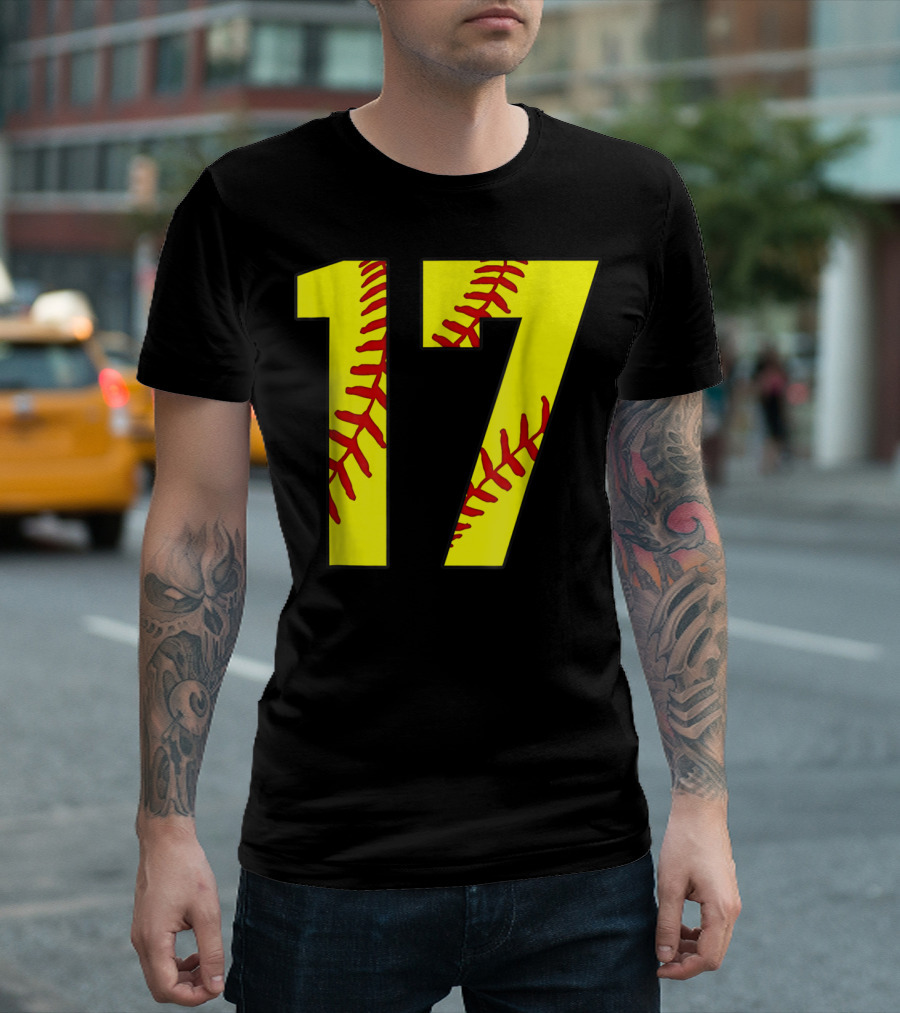 Softball Mom 17 Jersey Player Fan T-Shirt