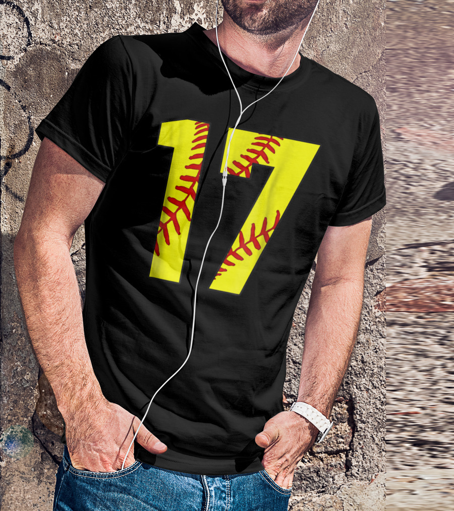 Softball Mom 17 Jersey Player Fan T-Shirt