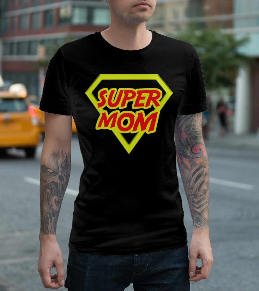 Super Mom Hero Emblem T-Shirt