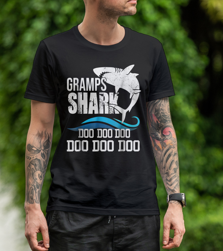 Gramps Shark Doo Doo Doo Mother Mom Grandma Halloween Christmas43 T-Shirt