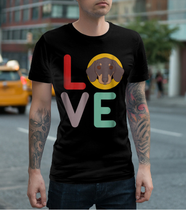 Love Dachshund Dog Animal Lover Puppies Mom Dad20 T-Shirt