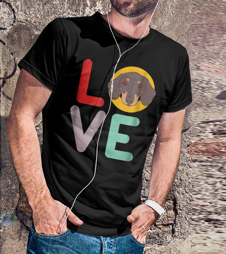 Love Dachshund Dog Animal Lover Puppies Mom Dad20 T-Shirt